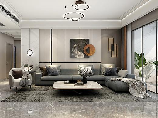 时尚都市——现代简约四居设计