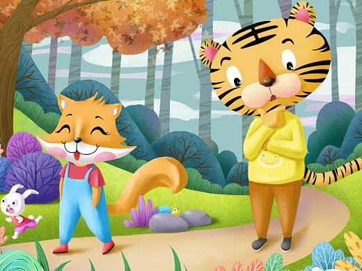 狐假虎威（个人主页-ZNTcxNjYxOTY=） - 创作习作 - 站酷设计师蘑菇的菇原创素材 - 站酷ZCOOL