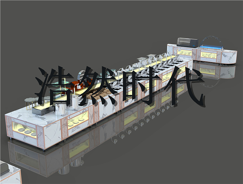 餐厅宴会移动布菲台定制加工