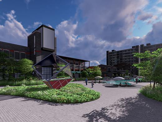 重庆沙坪坝区大学城熙街一期文创园景观改造设计 