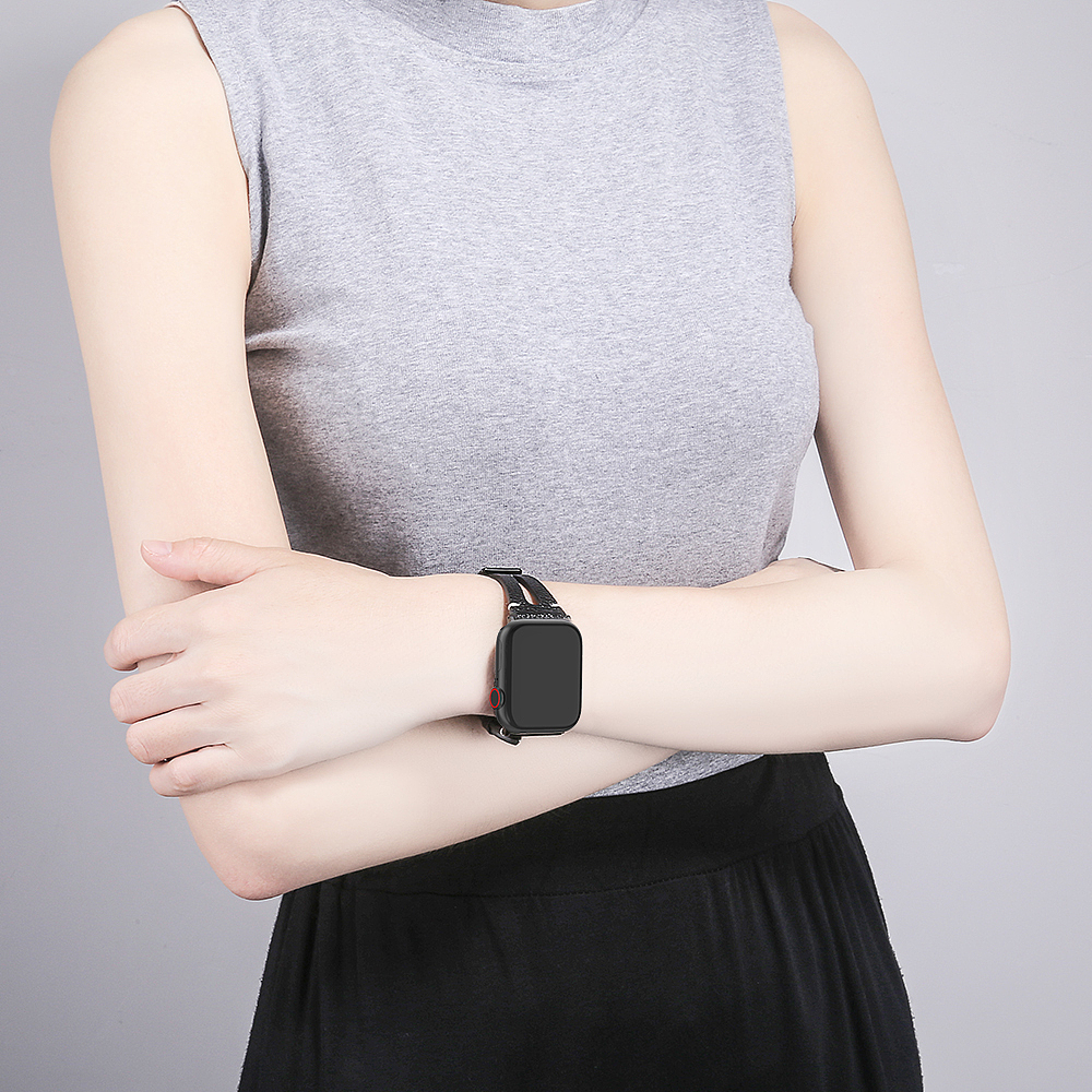 实拍苹果手表表带场景佩戴图