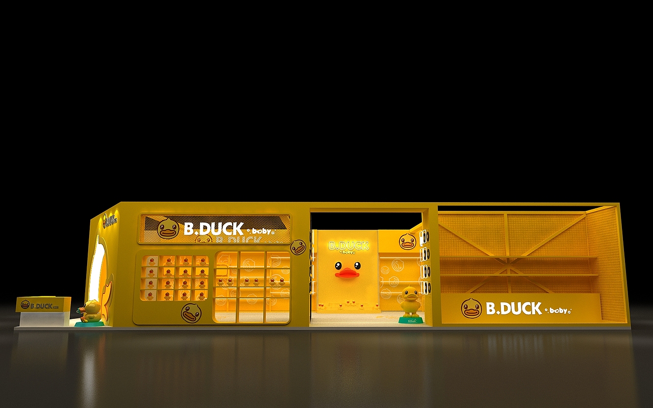 小黄鸭B-DUCK展位设计图稿（图ZMjUzMjA0ODEy） - 商业空间设计 - 站酷设计师在上海原创素材 - 站酷ZCOOL