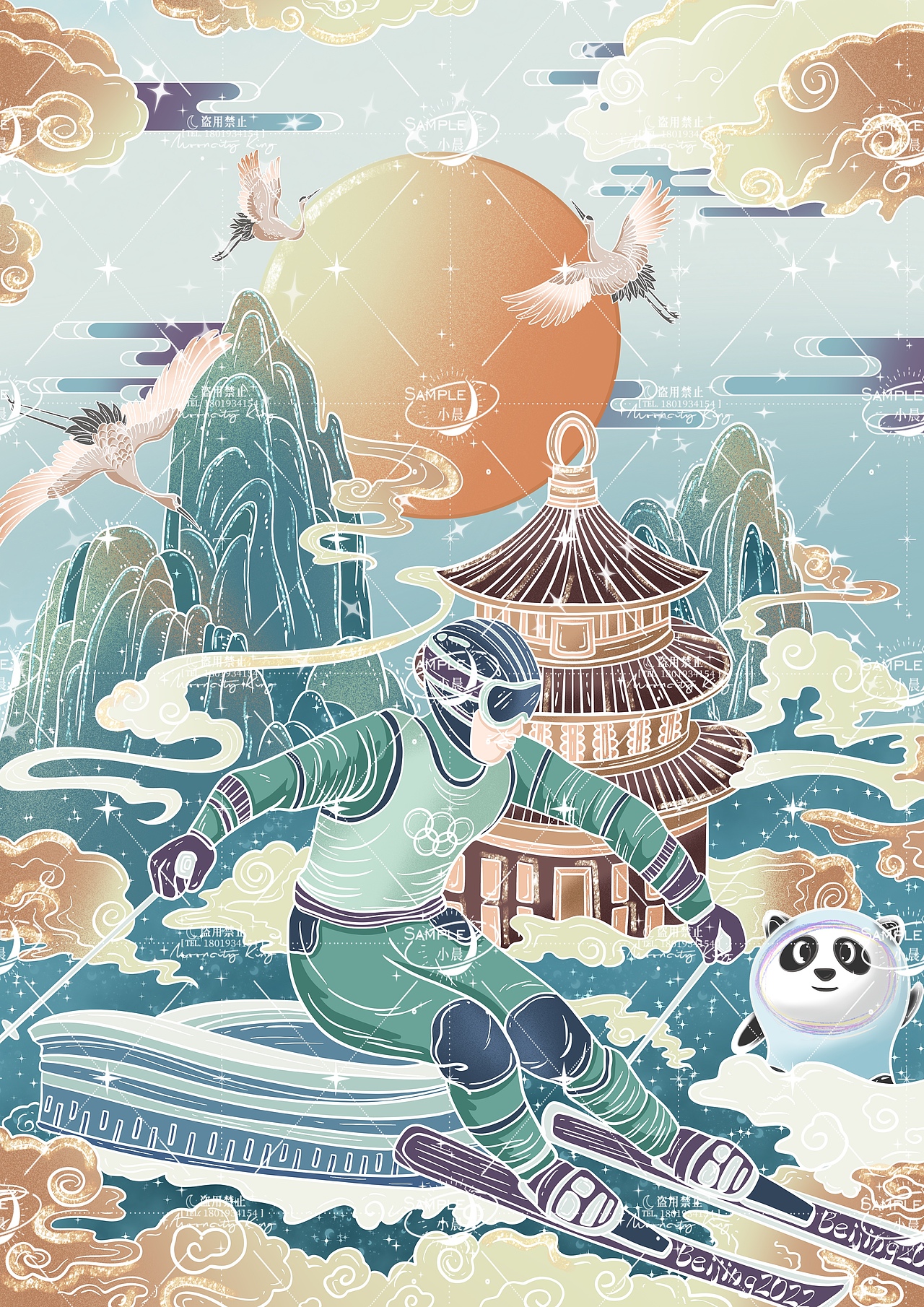 《上届与下届》冬奥（图ZMjU4NzM2OTYw） - 艺术插画 - 站酷设计师mikuxo原创素材 - 站酷ZCOOL