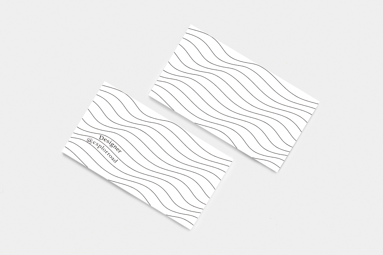 线条名片|平面|宣传物料|橙白路人 - 原创作品 - 站酷 (zcool)