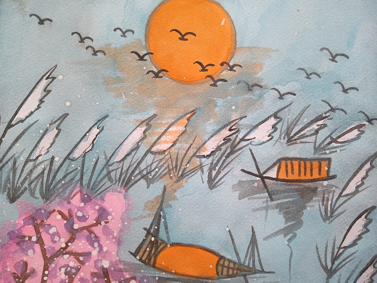 疏影横斜水清浅,暗香浮动月黄昏。