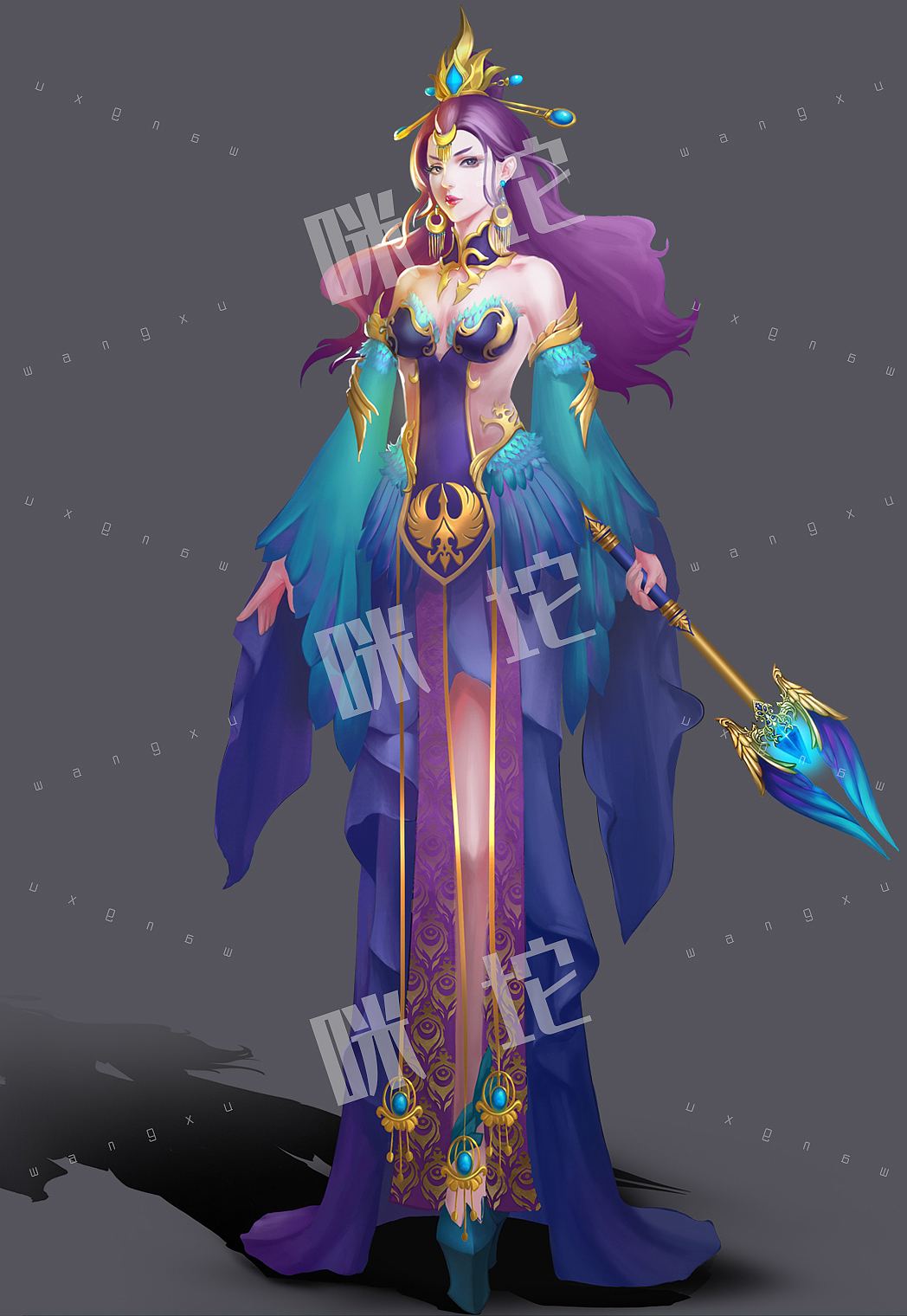 青鸾（图ZMTcxMjUyMjU2） - 游戏原画 - 站酷设计师咪坨原创素材 - 站酷ZCOOL