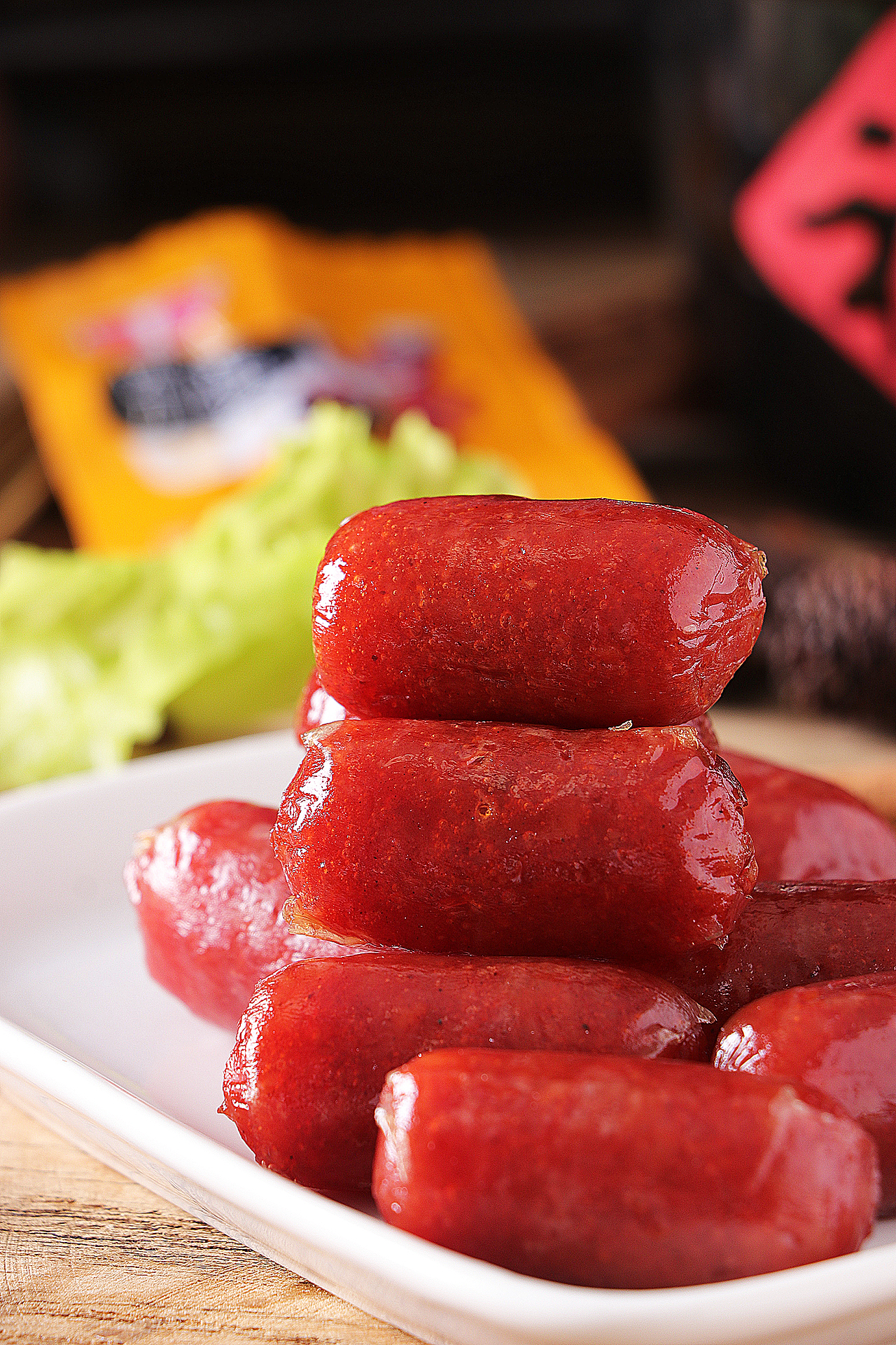 碳烤香肠肉粒 美味的食材 天然的美食香肠