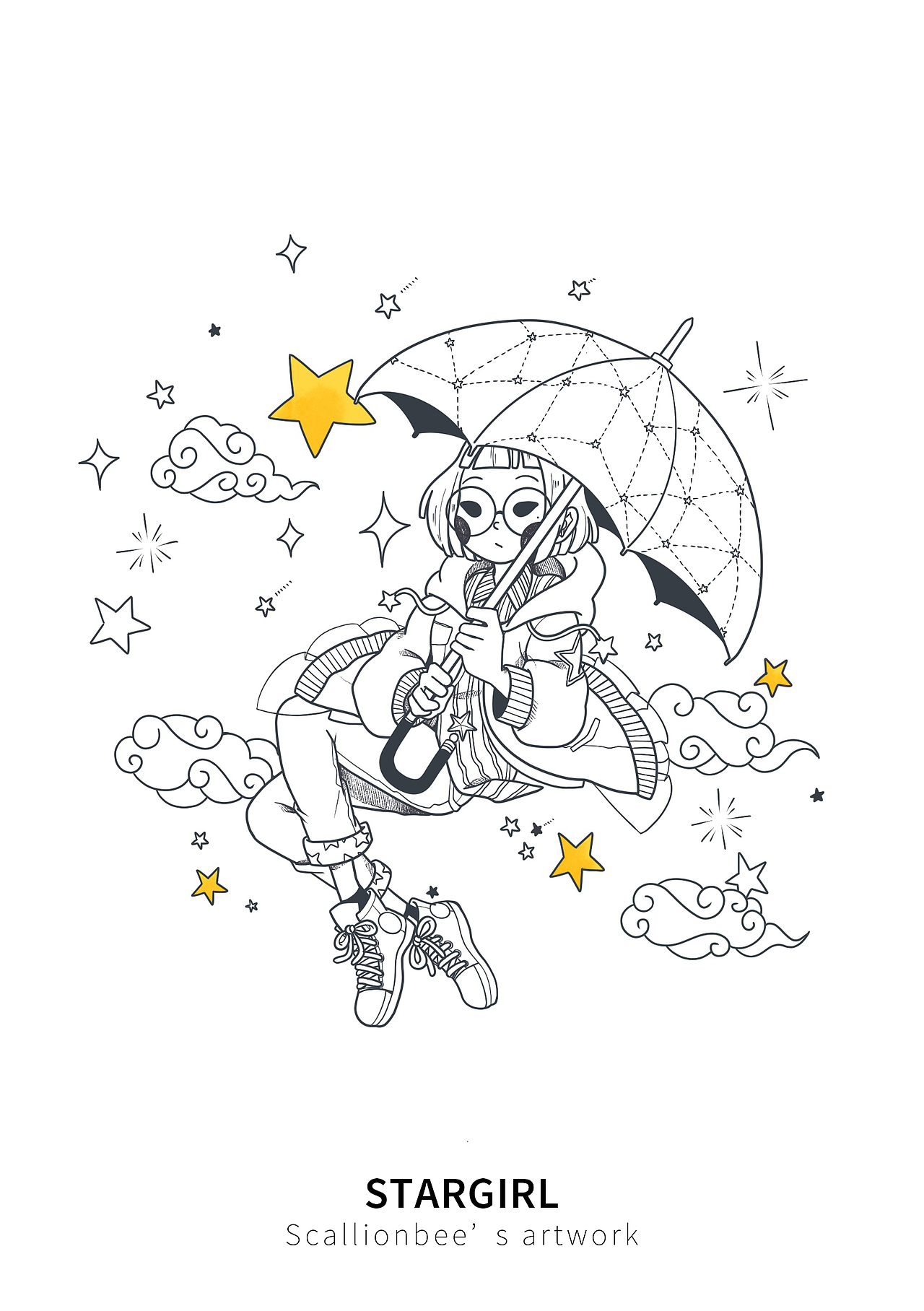 插画 | GIRL WITH STARDUST | story of stargirl