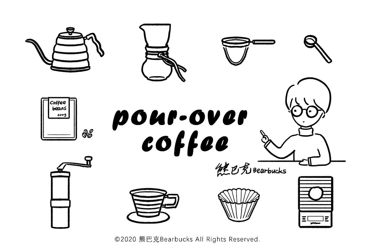咖啡器具元素集合（图ZMTkzMTU2NTcy） - 创作习作 - 站酷设计师熊巴克Bearbucks原创素材 - 站酷ZCOOL