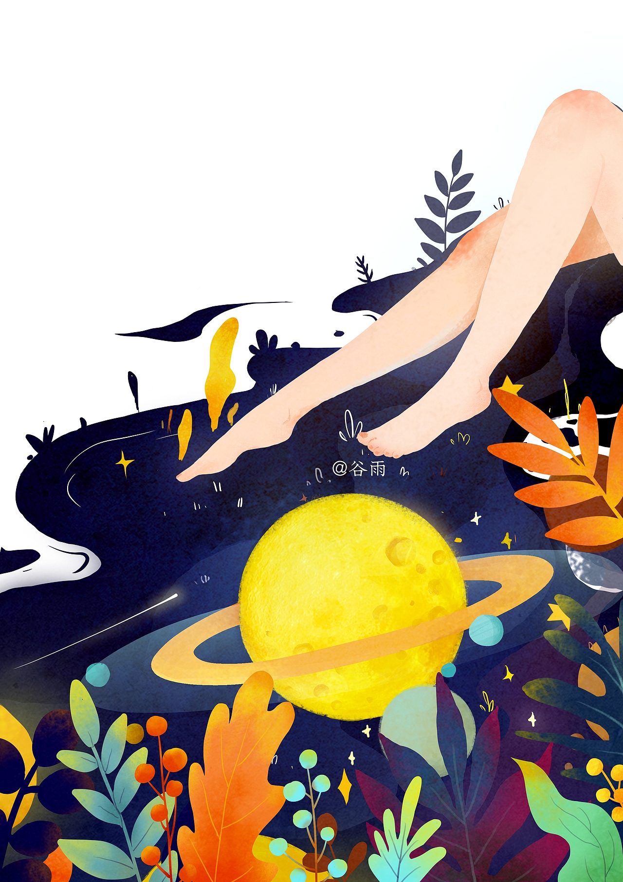幻想星球 gif插画动态化（图ZNTg0MzE1NzY=） - 商业插画 - 站酷设计师谷雨星君原创素材 - 站酷ZCOOL