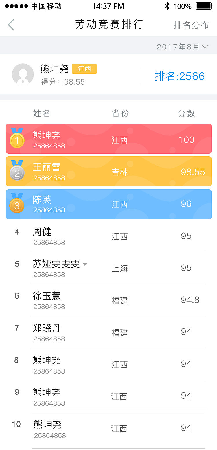 app排行榜界面