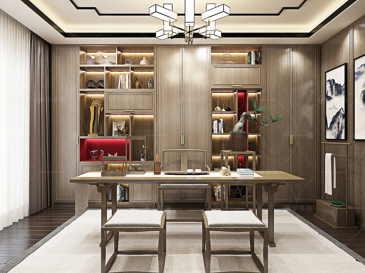 橱柜,餐桌,书房