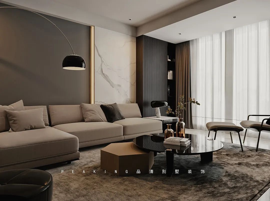 别墅装修 | 230㎡极简新宅，温润如泥土