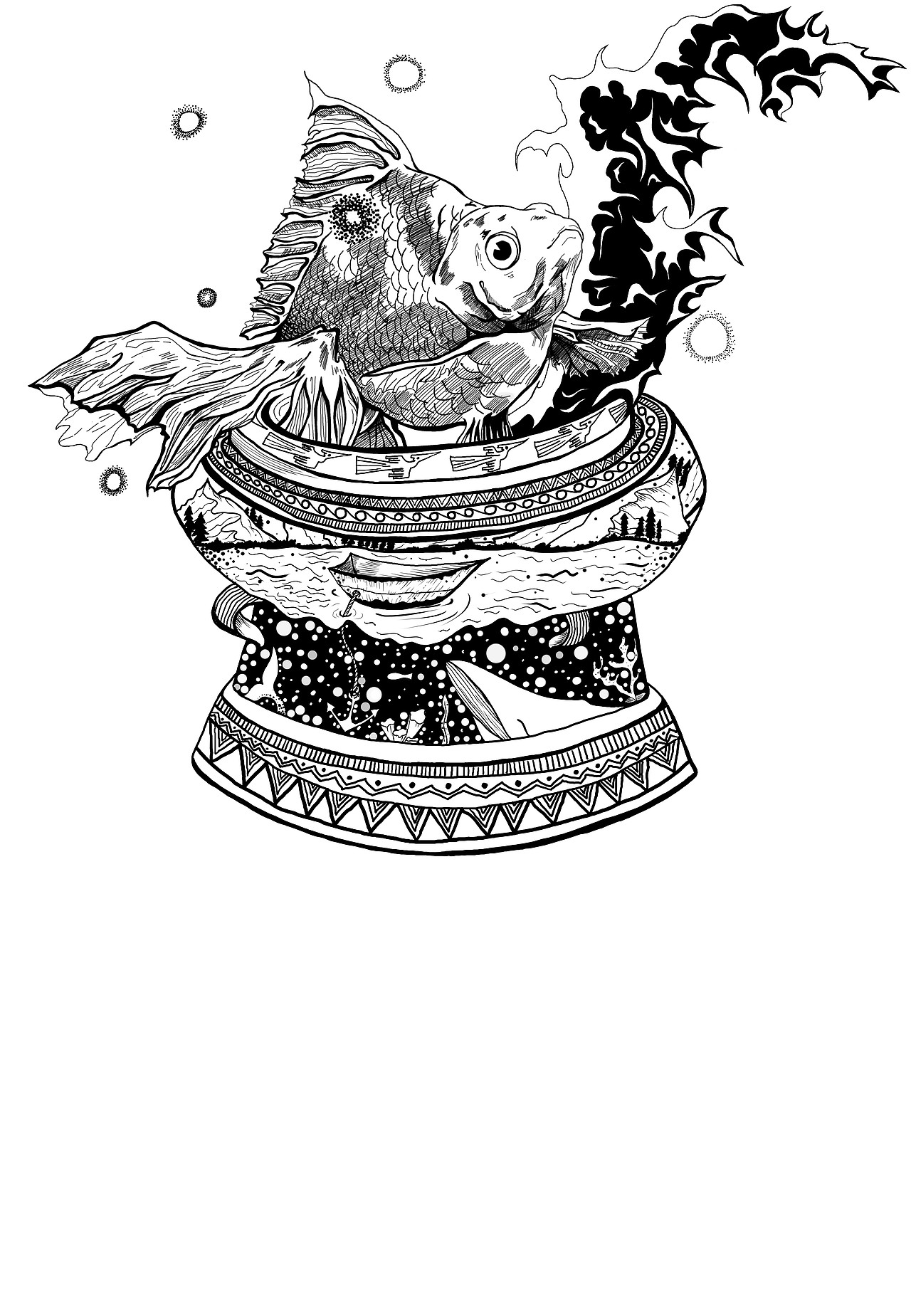 壮族图腾插画-鱼壮族图腾插画-狼苗族图腾插画举报13分享c君精选-吉祥