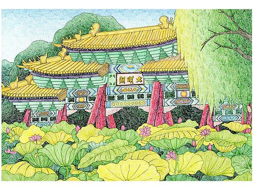 手绘济南插画1