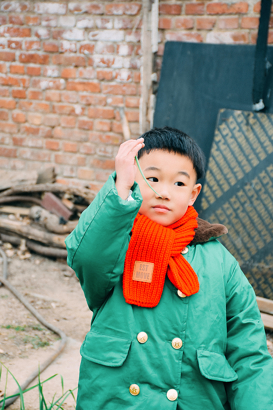 绿色复古军大衣