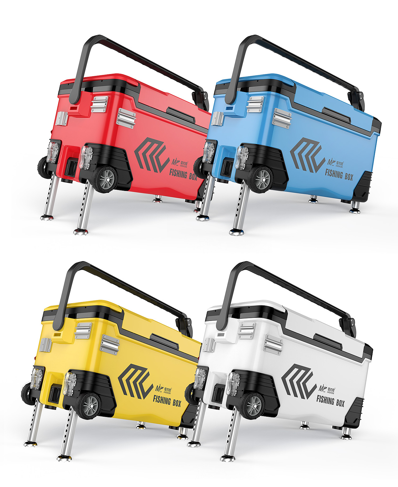 钓箱 渔具 鱼竿 钓鱼 户外 建模 渲染 精修