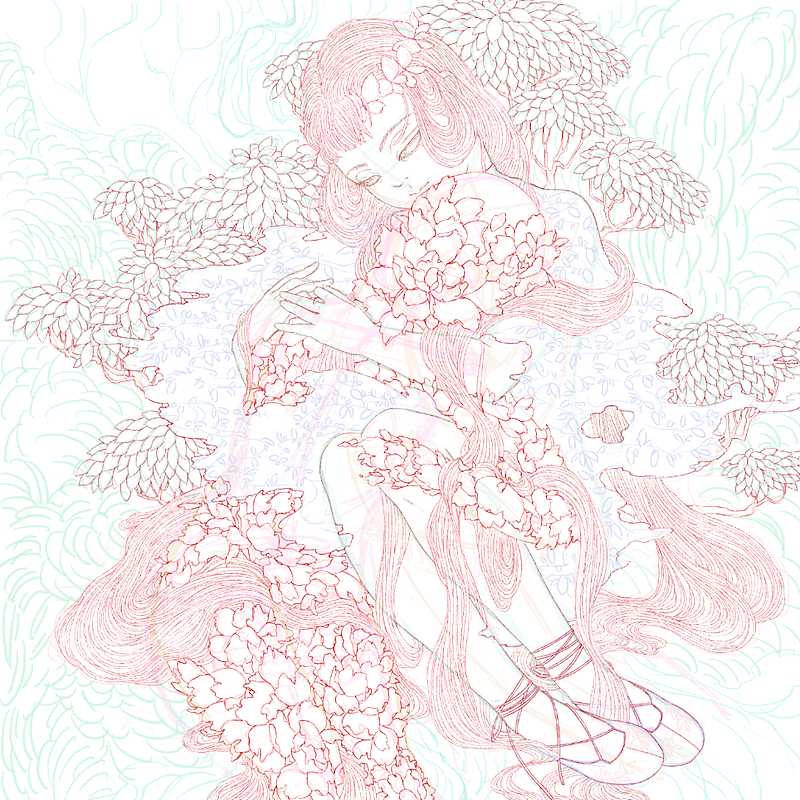 插画|暖流|，附勾线过程（图ZNzEwMDQ2ODA=） - 创作习作 - 站酷设计师释开达原创素材 - 站酷ZCOOL
