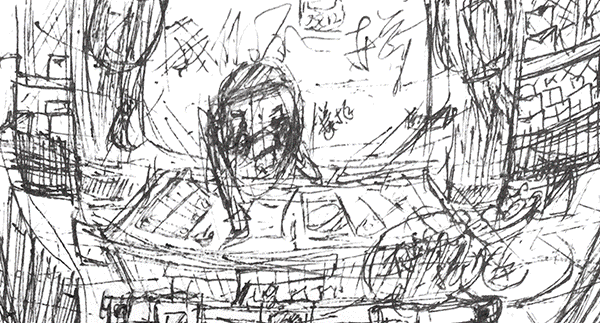 绘制步骤(每次回看自己的起草图案都觉得自己是一个灵魂画手哈哈哈哈)