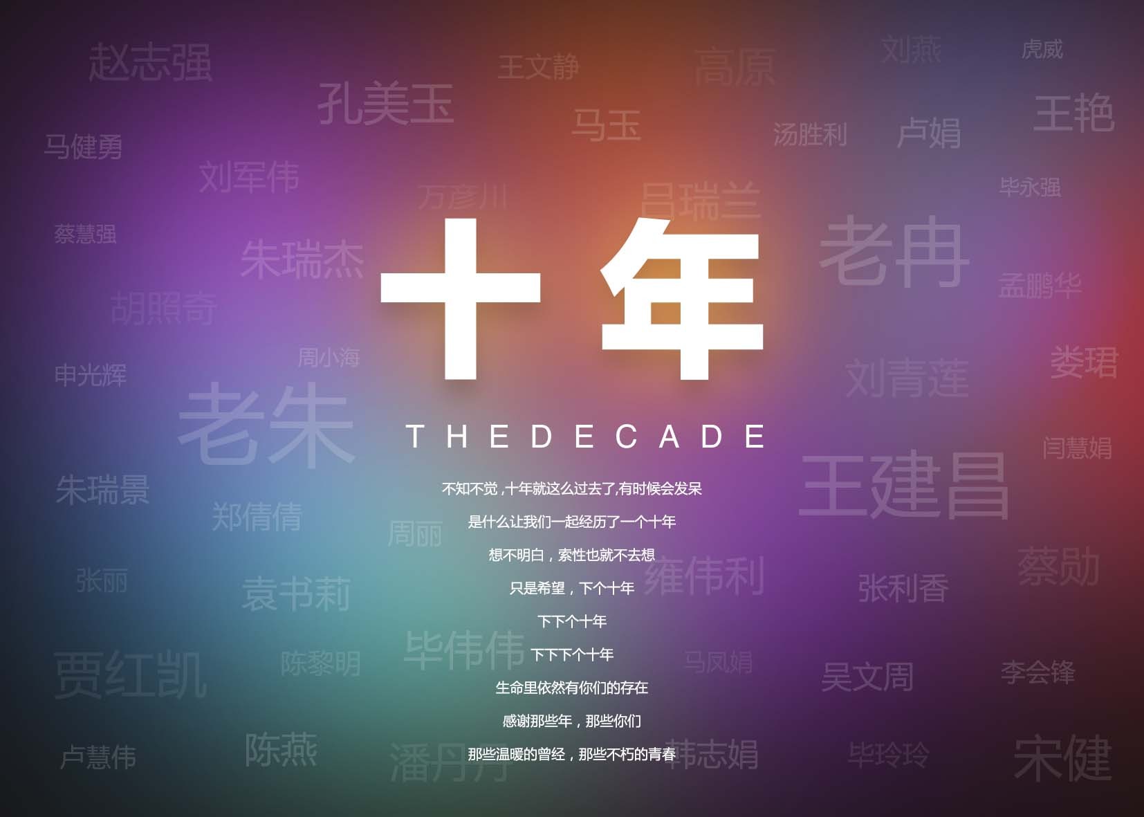 毕业十年,仅此纪念