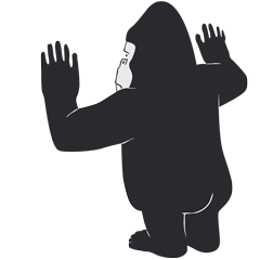 大猩猩敷衍捶胸口动图图片