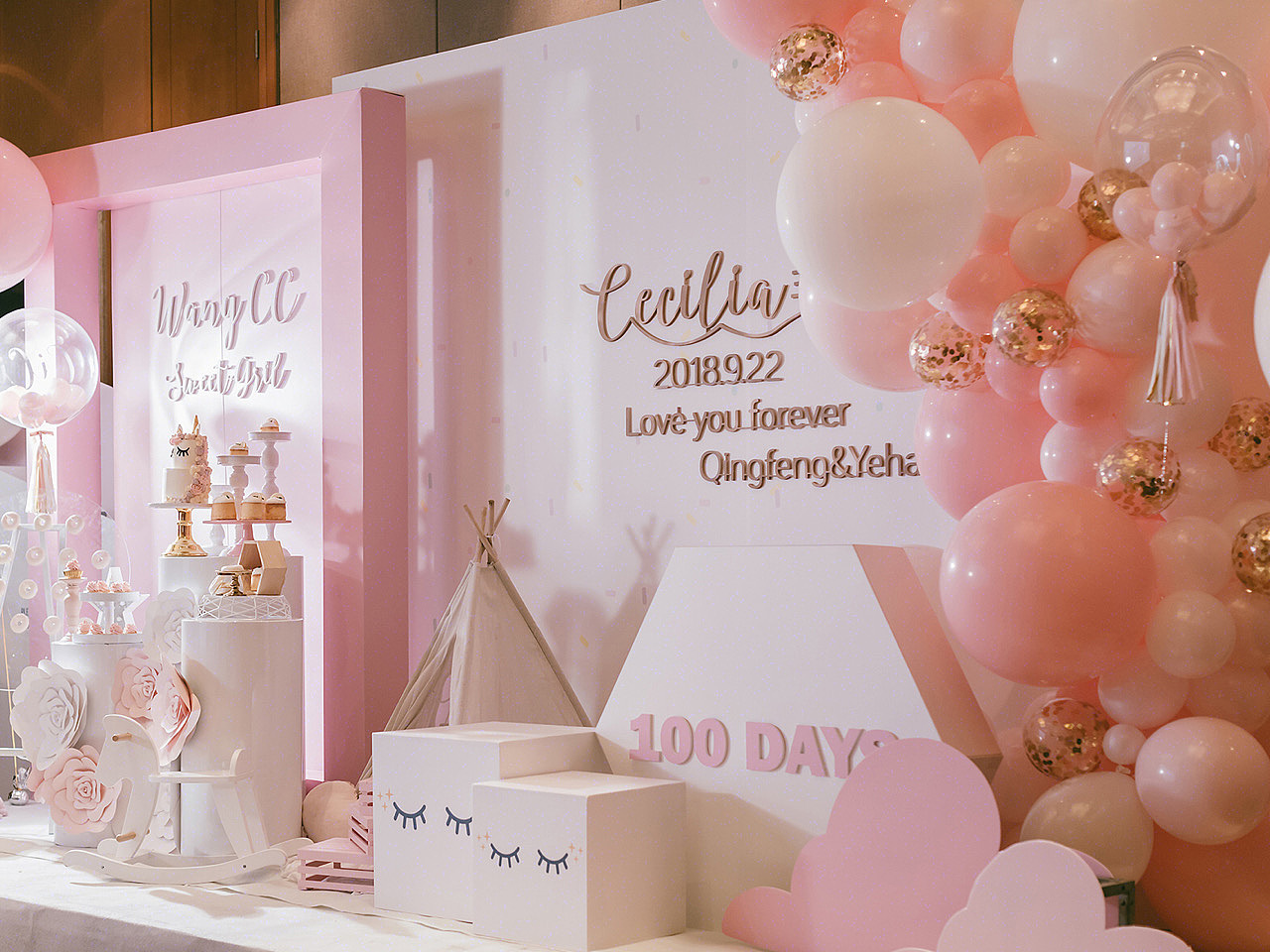 女宝经典周岁背景