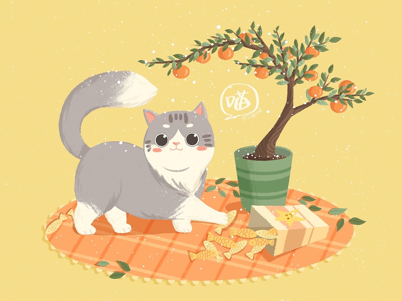 贪吃喵
那么多小鱼干,如果只偷吃一枚的话应该不会被发现吧???