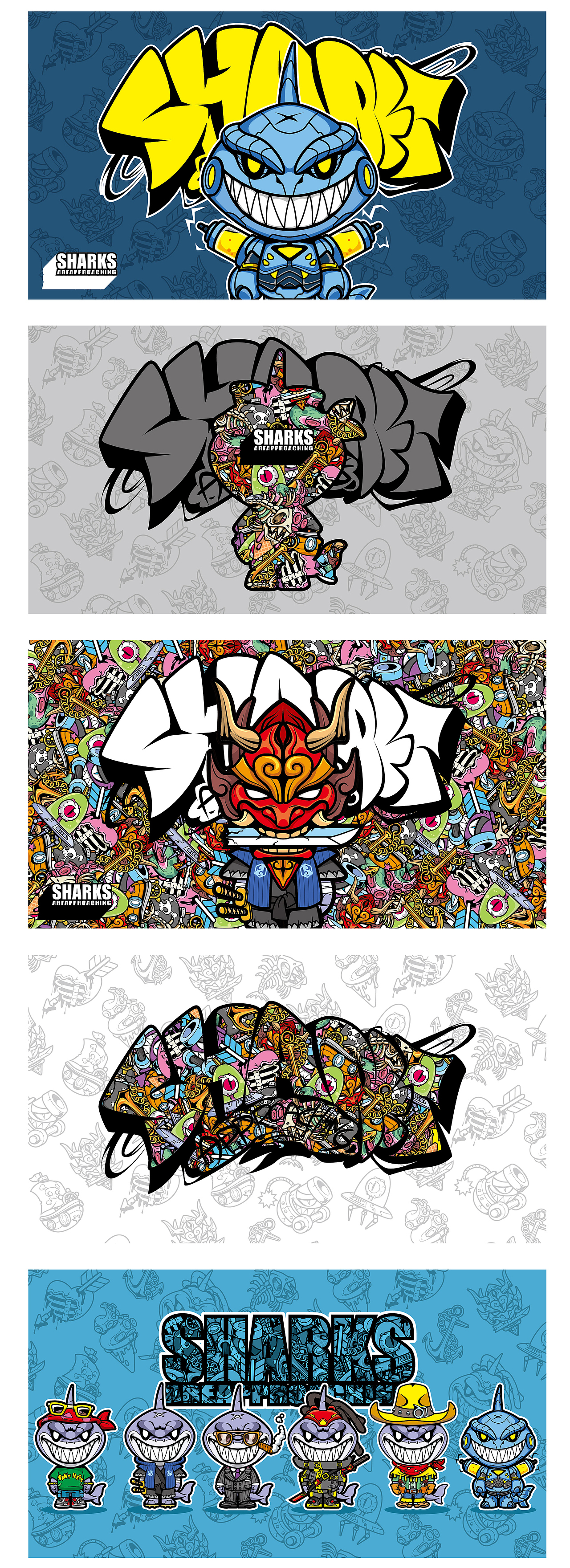 IP形象-《鲨鱼在接近》及其延展（此IP已售）（图ZMjU4NDAxNTcy） - 商业插画 - 站酷设计师震荡啵原创素材 - 站酷ZCOOL