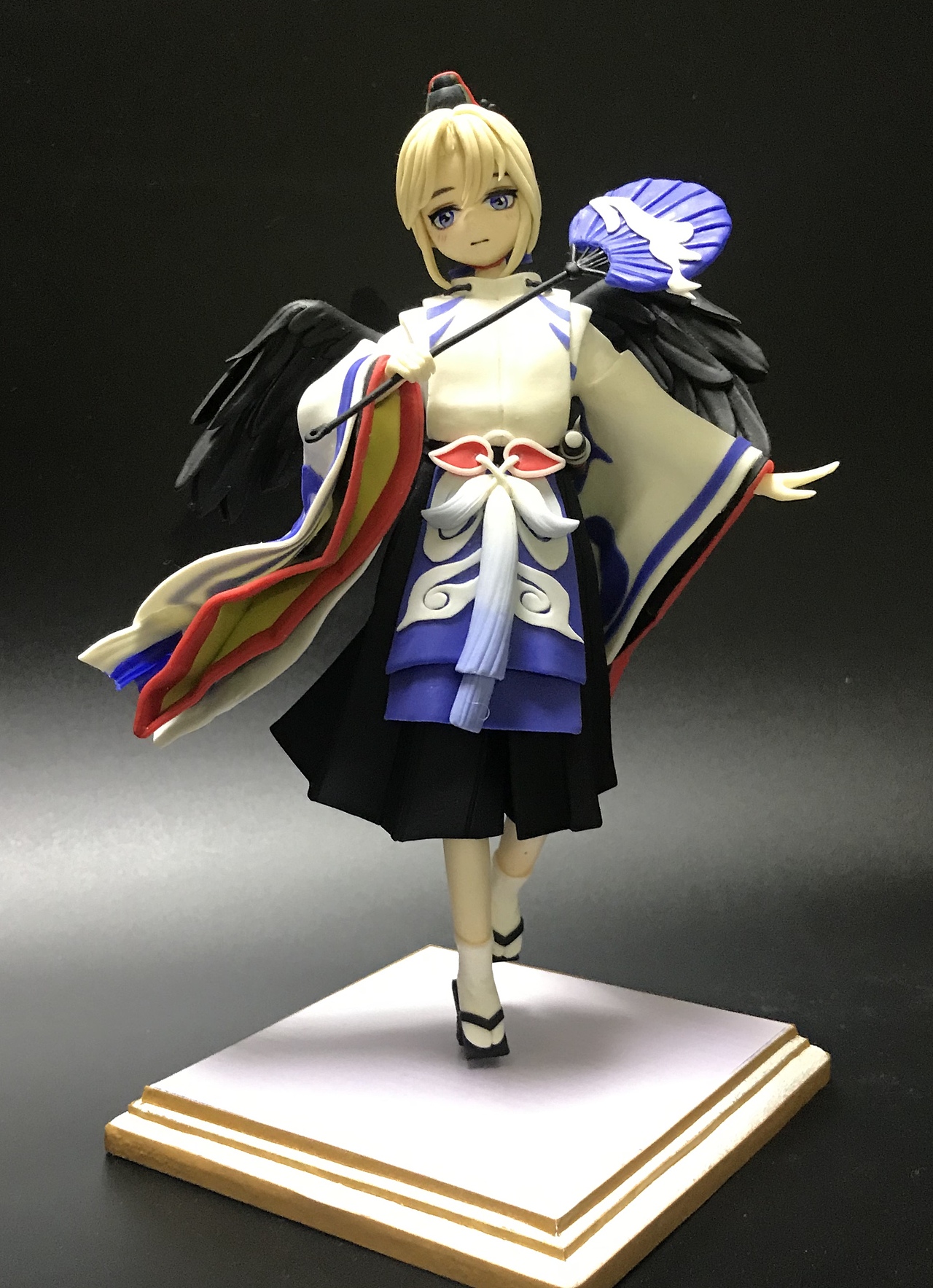 阴阳师少羽大天狗超轻粘土手办作品