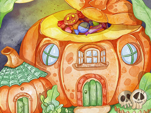 南瓜节原创商业插画·你是什么鬼