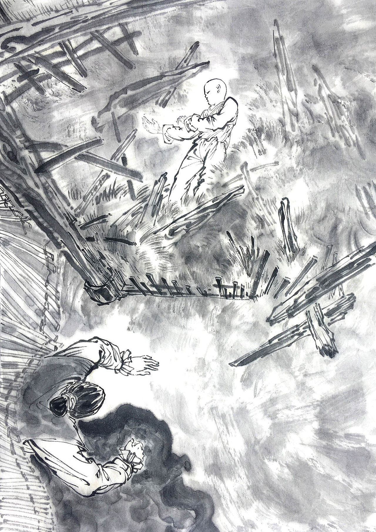 【呢喃】 第四回 破墨(原创水墨武侠漫画)