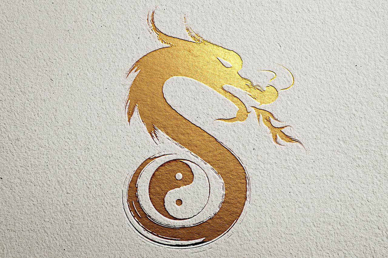 孙子兵法爱好者网站标志图形龙设计