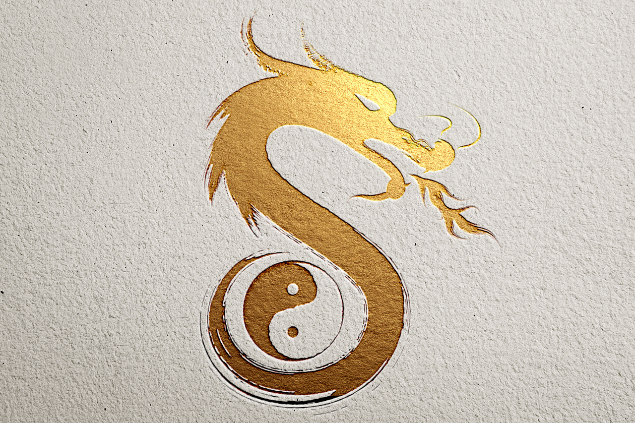 孙子兵法爱好者网站标志图形龙设计