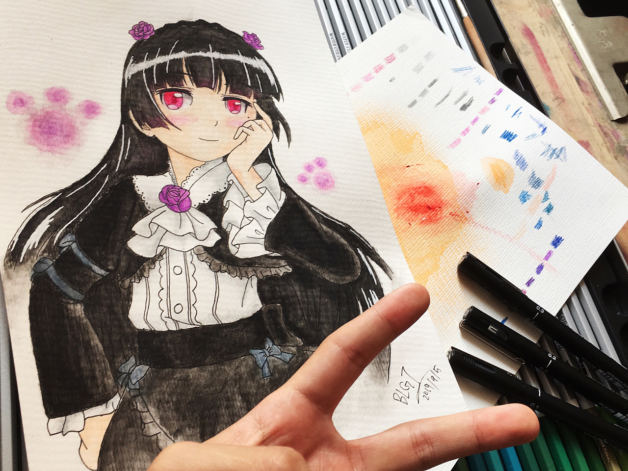 次元动漫角色 - 黑猫|纯艺术|绘画|玻璃罐头blgt - 原创作品 - 站酷