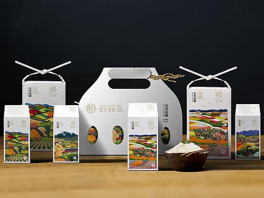 香港锦华旗下子品牌：喜木香耕五谷杂粮食品包装设计