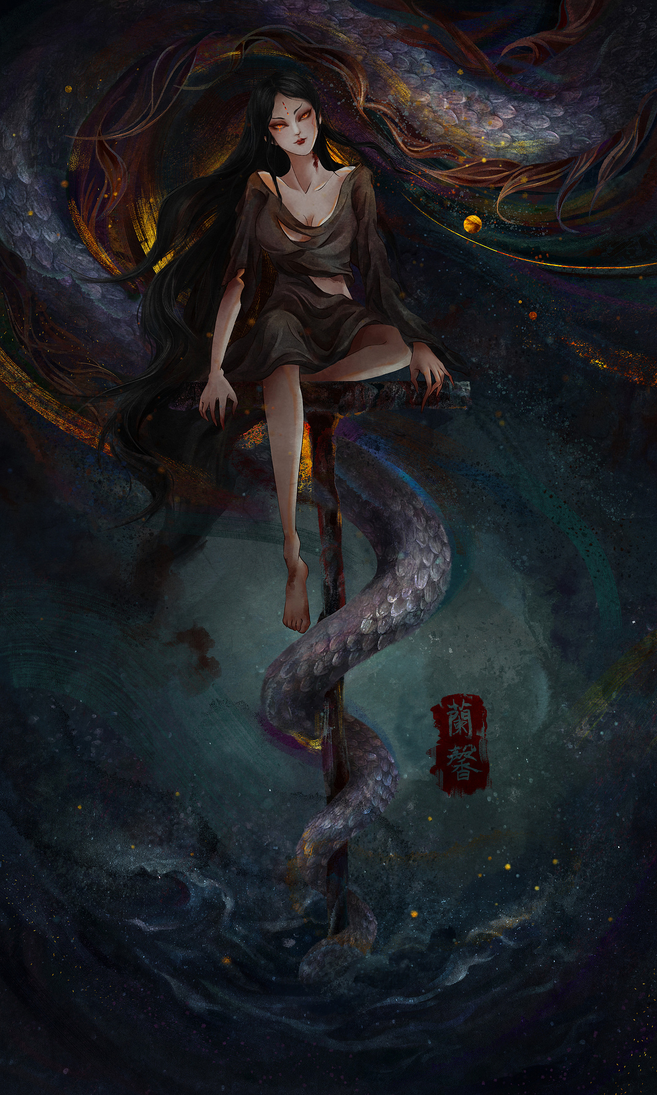 蛟龙|插画|商业插画|lansing兰馨_原创作品-站酷zcool