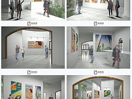 室内空间展览馆个人毕业年鉴画展作品商业形象场景样机