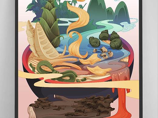国潮风插画