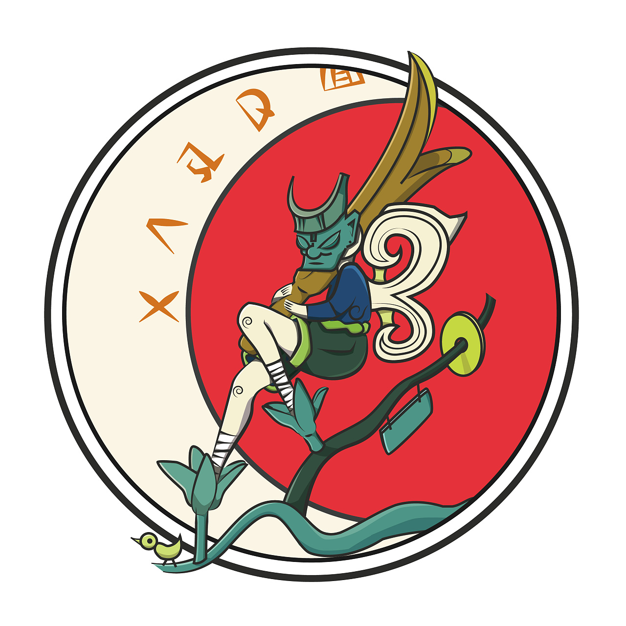 三星堆插画设计