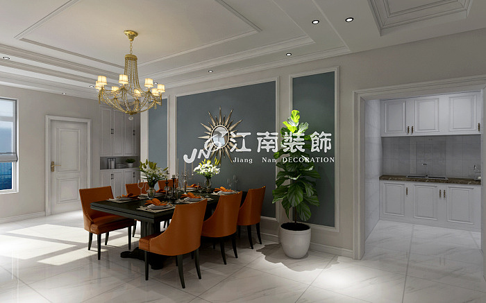 哈尔滨江南装饰公司福顺尚景美式风格装修效果图