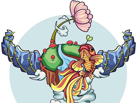 参赛作品：万物生长-牛年有锦鲤