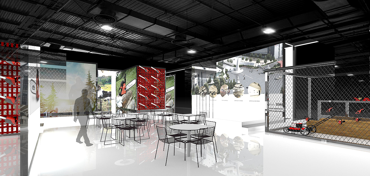 园林器械展厅设计——ZEMAX展厅（图ZODA2MzE2OTI=） - 展陈设计 - 站酷设计师GUKY原创素材 - 站酷ZCOOL