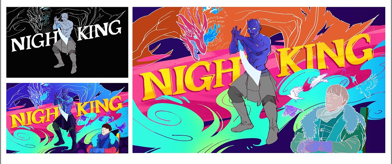 《权力的游戏》夜王主题插画（图ZMTY0MDEzNjg4） - 创作习作 - 站酷设计师ysysys111原创素材 - 站酷ZCOOL