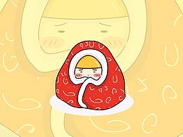 冬季感冒插畫練習(xí)