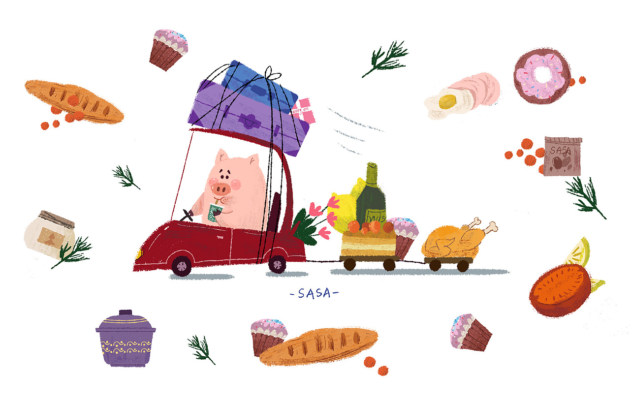 2018-2019作品合集（图ZMTQzMTI3MDQ4） - 儿童插画 - 站酷设计师sasa五小桃原创素材 - 站酷ZCOOL