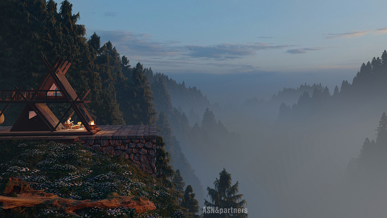 度假小屋（图ZMjIxMDk2MTk2） - 场景 - 站酷设计师ASN李原创素材 - 站酷ZCOOL