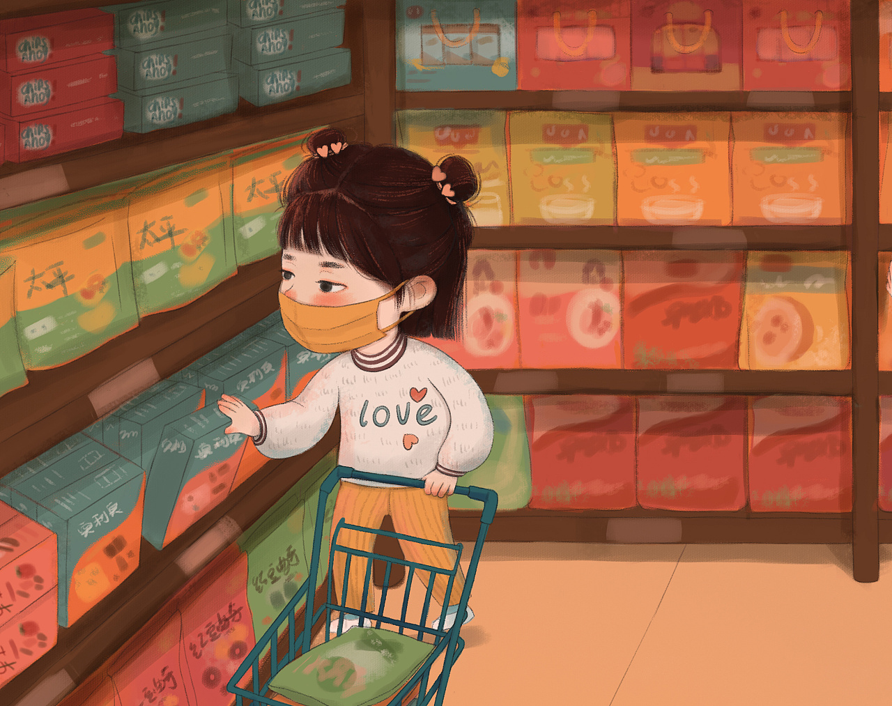 亲子时光之逛超市