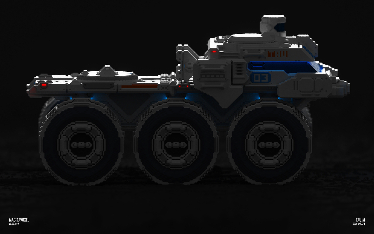 Magicavoxel体素日常之“月球车”（图ZMTk4NDEzODIw） - 机械/交通 - 站酷设计师TauM原创素材 - 站酷ZCOOL