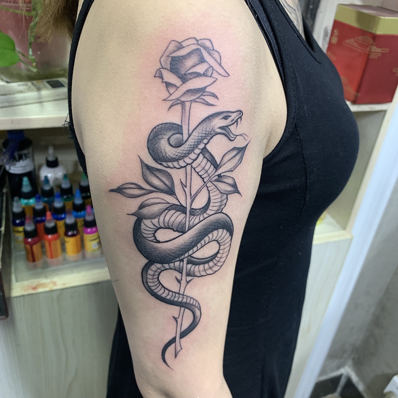 般若纹身#小臂梅花鹿纹身#上帝之眼纹身图案
