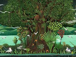 秘境茶插画设计